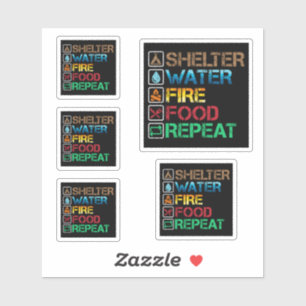Sticker Abri d'eau Aliments - Survie Restez en vie