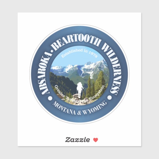 Sticker Absaroka-Beartooth sauvage (Feuille)