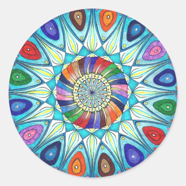 Sticker abstract mandala drawing (Front)