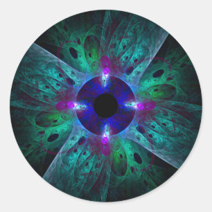 Sticker Abstrait Art Round