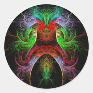 Sticker Abstrait Art Round Carnaval