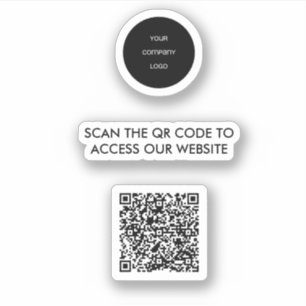 Sticker Accès au site Web du logo du code QR