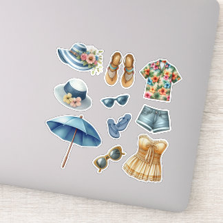 Sticker Accessoires de plage pour la mode d'été
