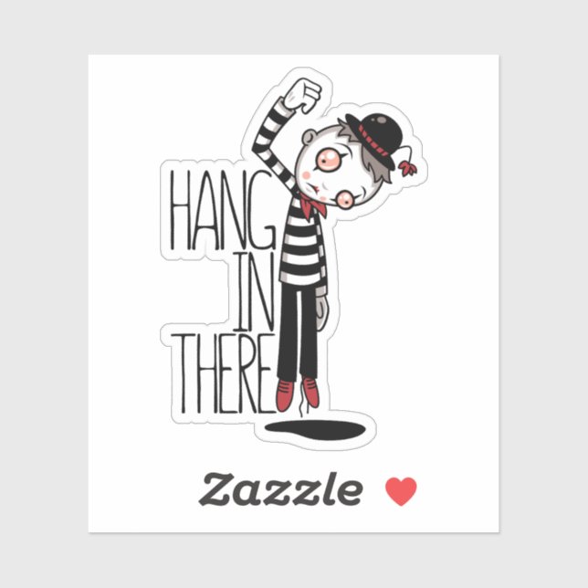 Sticker Accrochez-Vous Là Mime (Feuille)