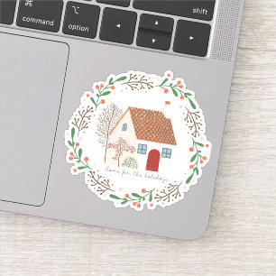 Sticker Accueil pour les fêtes Noël Vinyl