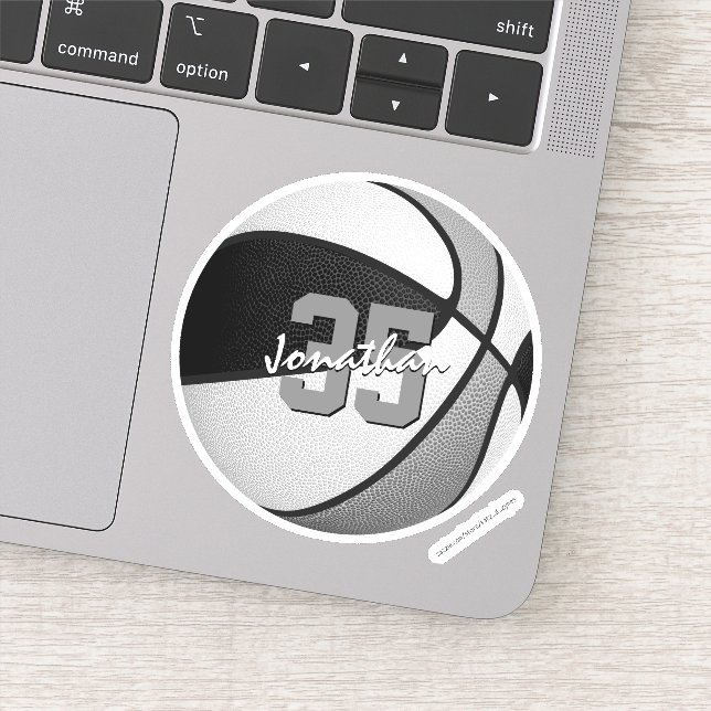 Sticker acheter 1 ou en vrac noir gris équipe couleurs bas (Détail)