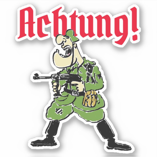 Sticker Achtung ! (Devant)
