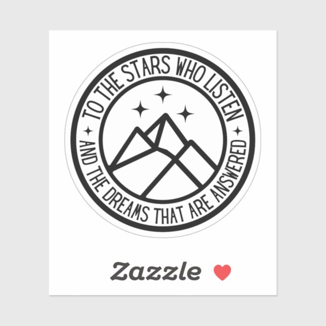 Sticker ACOTAR Aux Étoiles Qui Écoutent Velaris Night Cour (Feuille)