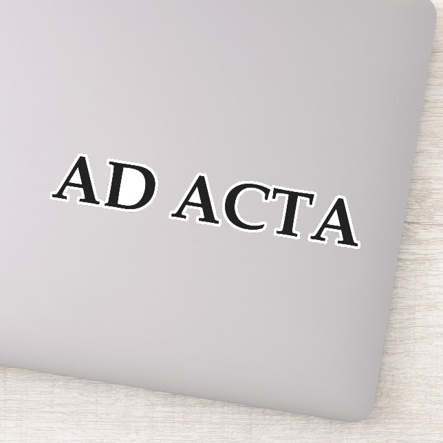 Sticker Ad acta (Détail)