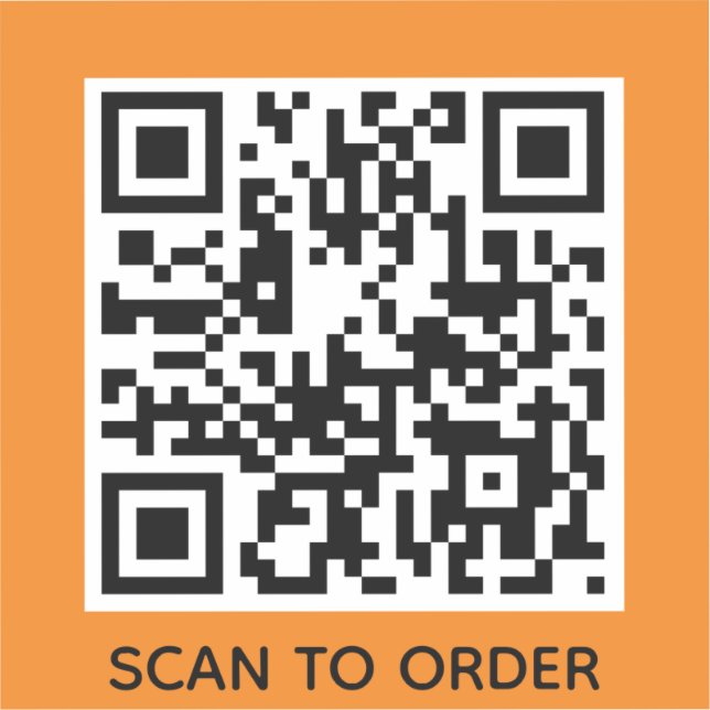 Sticker Add your own Code QR Scan to order Minimum Simple (Recto)