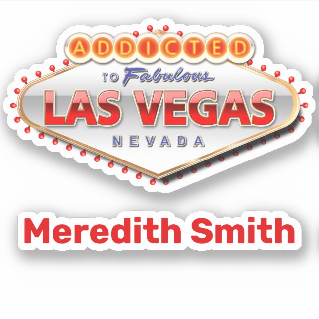 Sticker Addicé Au Fabuleux Las Vegas, NV (Devant)