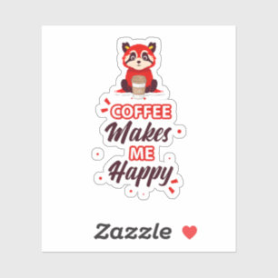 Sticker Addict au café d'art Kawaii Redpanda