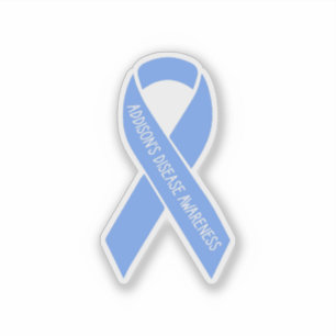Sticker Addison's Disease Awareness Light Bleu Ruban