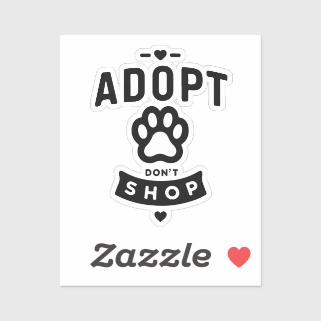 Sticker Adoptez Ne pas Acheter Simple (Feuille)
