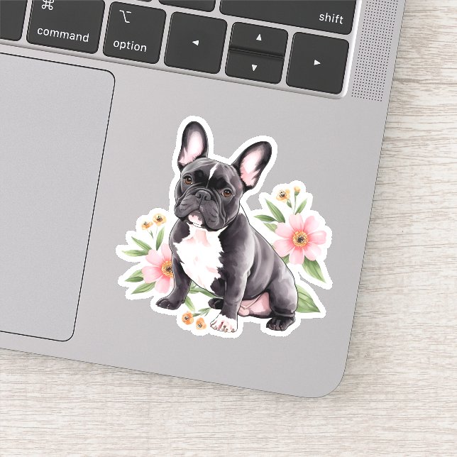Sticker Adorable Fête Français Bulldog avec balle (Détail)
