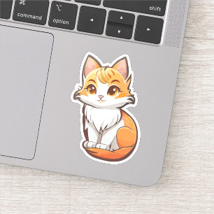 Sticker Adorable Kawaii Kitten