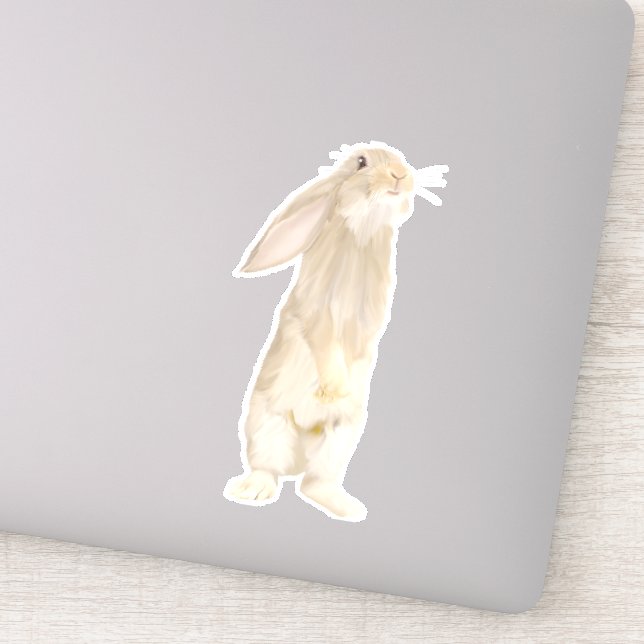 Sticker Adorable Lapin Fluffy (Détail)