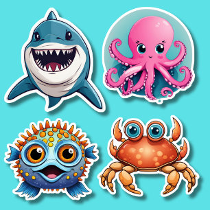 Sticker Adorable Ocean Life Set étanche