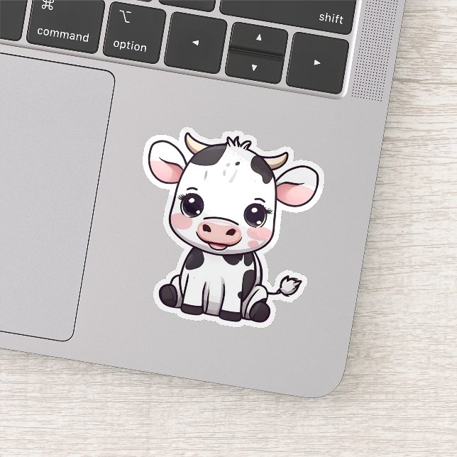 Sticker Adorable Vache imperméable (Détail)