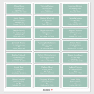 Sticker Adresse de l'invité de Noël minimaliste Boho vert