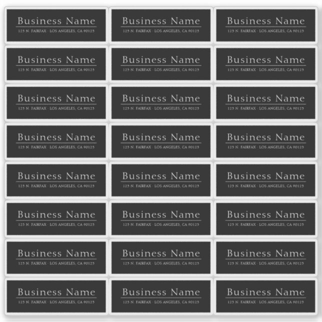 Sticker Adresse de retour transparente ou opaque imperméab (Devant)