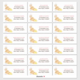 Sticker Adresse des invités pour la soirée de mariage Butt