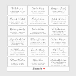 Sticker Adresse d'invité du Mariage de script élégant
