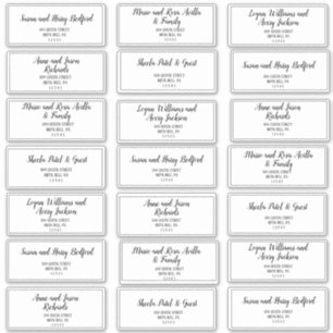 Sticker Adresse du Mariage de cadre minimaliste simple