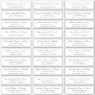Sticker Adresse du nom d'invité du Mariage de script simpl