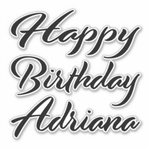 Sticker Adriana Nom Prénom Anniversaire de la Broderie noi
