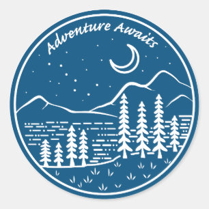Sticker Adventure Await Mountains