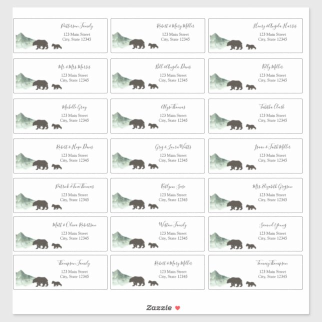 Sticker Adventure commence Baby Guest Adresse Enveloppe (Feuille)