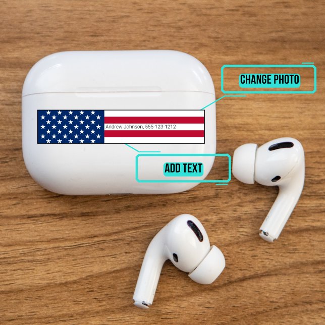 Sticker Aéropods Pro Case Peaux décoratives - Drapeau amér (Please enjoy our Airpods stickers)