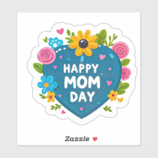 Sticker Affection florissante - Joyeuse fête de maman