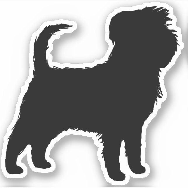 Sticker Affenpinscher Chien Silhouette Affen Affie Vinyl (Devant)