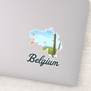 Sticker Affiche Belgique Travel.