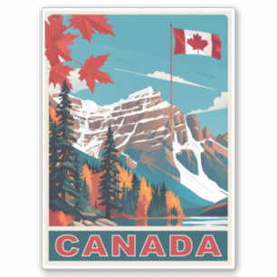 Sticker Affiche Canada Travel