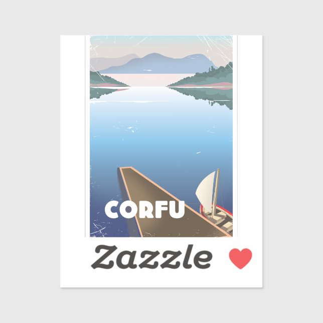 Sticker Affiche Corfu Travel (Feuille)