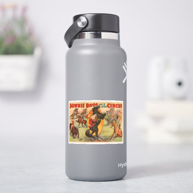 Sticker Affiche De Cirque Montrant De Nombreux Chevaux Fai (HydroFlask)