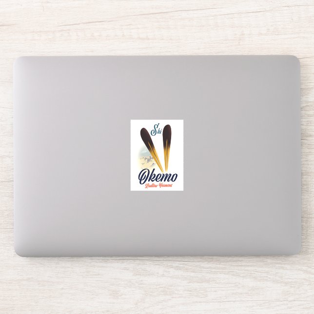 Sticker Affiche de ski Okemo Ludlow Vermont (Ordinateur)