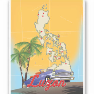 Sticker Affiche de voyage à Luzon Philippines