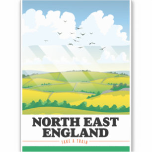 Sticker Affiche de voyage Angleterre du Nord-Est.