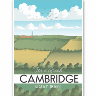 Sticker Affiche de voyage de Cambridge Train