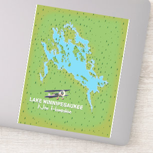 Sticker Affiche de voyage du lac Winnipesaukee New Hampshi