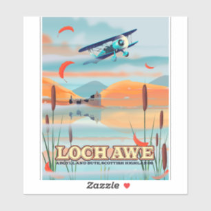 Sticker Affiche de voyage Loch Awe Scotland