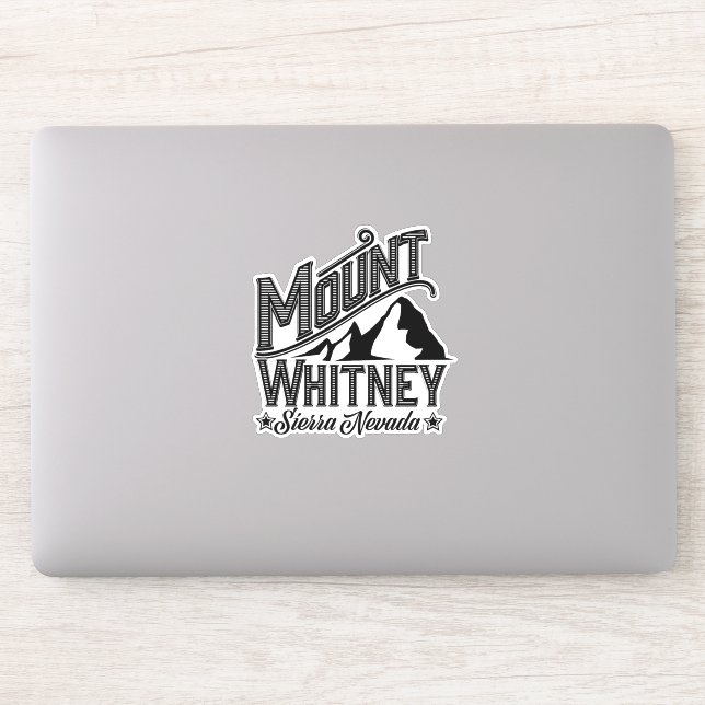 Sticker Affiche de voyage Mount Whitney Sierra Nevada (Ordinateur)