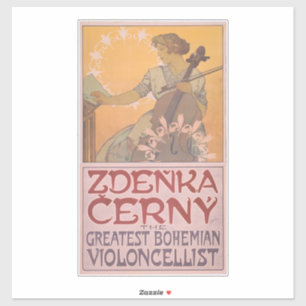 Sticker Affiche de Zdenka Cerny par Alphonse Mucha