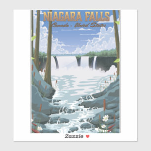 Sticker Affiche touristique de Niagara Falls