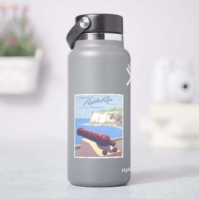 Sticker Affiche Vintage voyage pour la promotion de Porto  (HydroFlask)