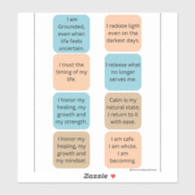 Affirmations Positives Quotidiennes - 8 Autocollan